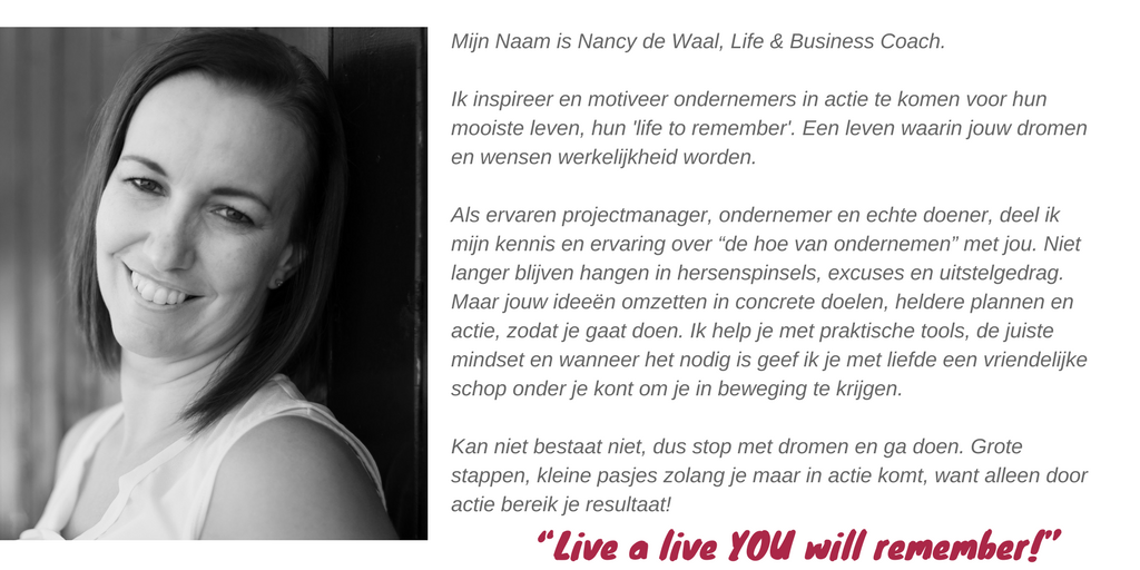 Nancy de Waal Life & Business Coach, wie ben ik