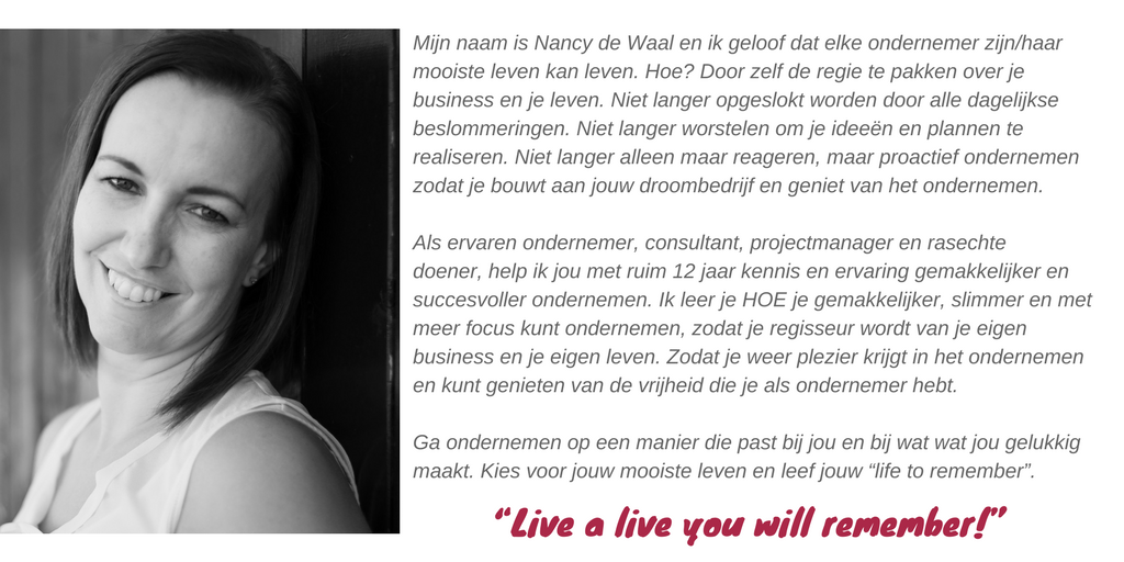 Nancy de Waal Life & Business Coach, wie ben ik